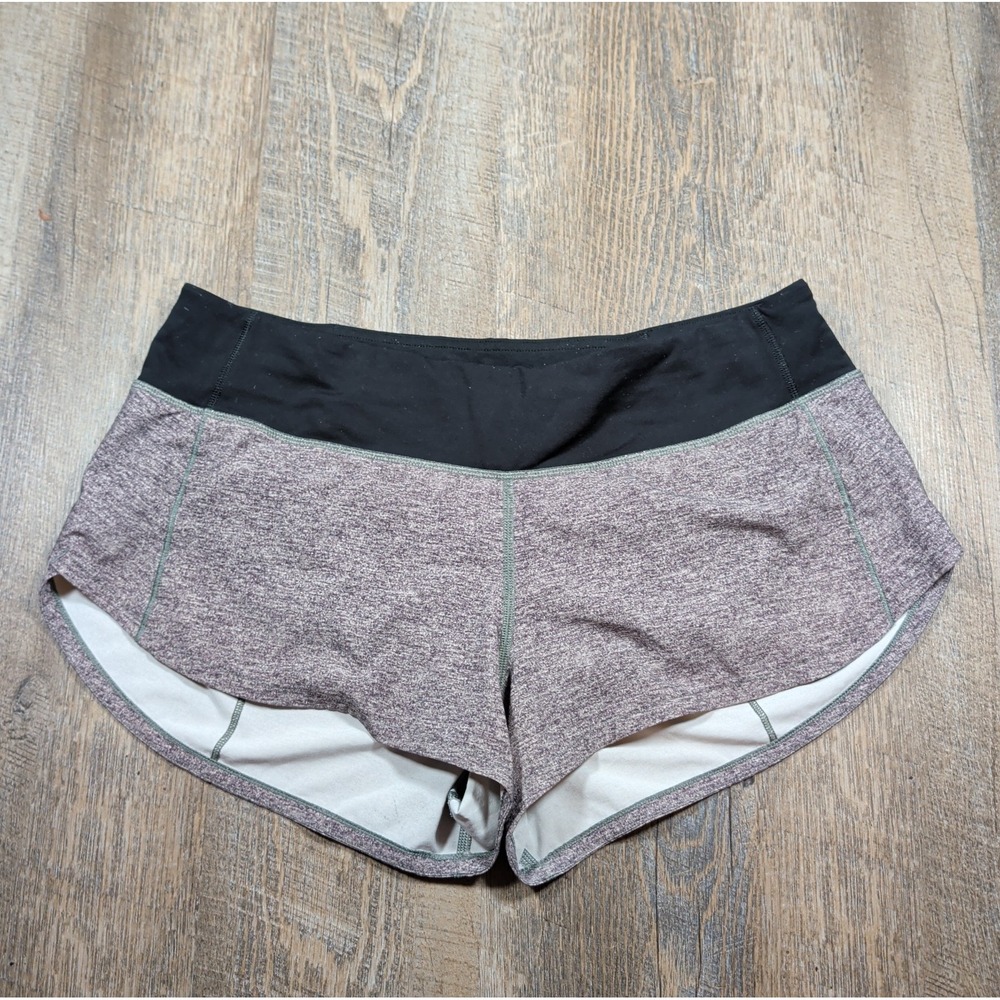 Lululemon Speed Up Low Rise 2.5" Lined Gray Shorts Womens Size 6 LW7ATDR Gym